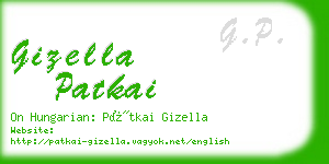 gizella patkai business card